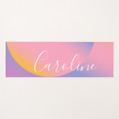 Groovy Lila Gradient | Name des Personalisierten S Yogamatte (Vorderseite (Horizontal))