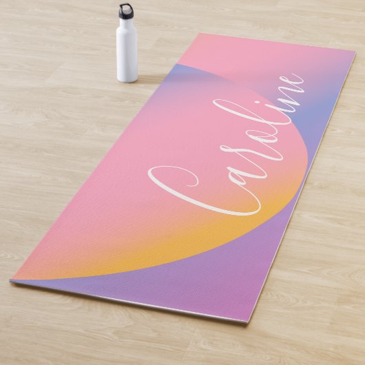 Groovy Lila Gradient | Name des Personalisierten S Yogamatte (Beispiel)