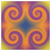 Groovy lila Orange Stoff (Muster)