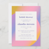 Groovy Lila Pink Gradient | BRAUTPARTY Einladung (Vorderseite)