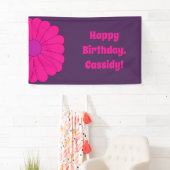 Groovy Lila und Pink Hippie Blume Power Banner (Insitu)