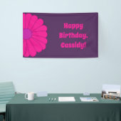 Groovy Lila und Pink Hippie Blume Power Banner (Messeveranstaltung)