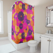 Groovy Lila und Pink Hippie Blume Power Duschvorhang (Beispiel)