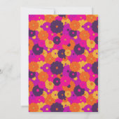 Groovy Lila und Pink Hippie Blume Power Einladung (Rückseite)
