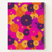 Groovy Lila und Pink Hippie Blume Power Notizblock (Rückseite)