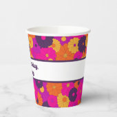 Groovy Lila und Pink Hippie Blume Power Pappbecher (Links)