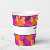 Groovy Lila und Pink Hippie Blume Power Pappbecher (Rechts)