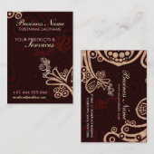 Groovy Liquid Floral Business Card Visitenkarte (Vorne/Hinten)