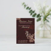 Groovy Liquid Floral Business Card Visitenkarte (Stehend Vorderseite)