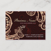 Groovy Liquid Floral Business Card Visitenkarte (Rückseite)