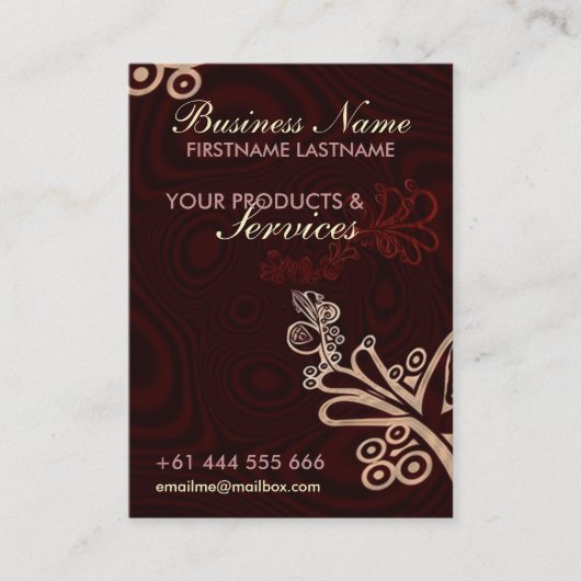Groovy Liquid Floral Business Card Visitenkarte (Vorderseite)