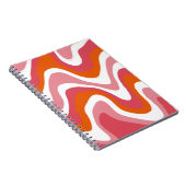Groovy Liquid Orange und Pink Wavy Notizblock (Rechte Seite)