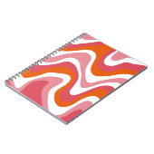 Groovy Liquid Orange und Pink Wavy Notizblock (Linke Seite)