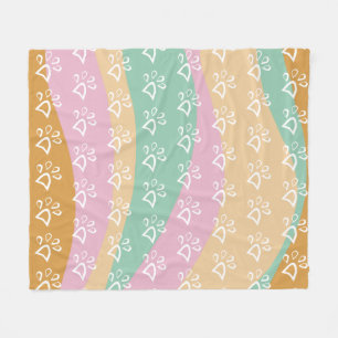 Groovy Liquid Pet Pfotenmarmor Retro Fleecedecke