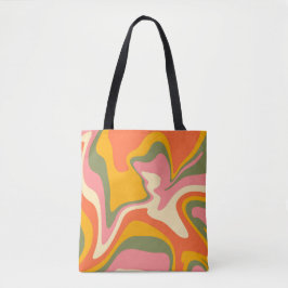 Groovy Liquified Marble Retro 60er Vintag Tasche
