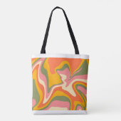 Groovy Liquified Marble Retro 60er Vintag Tasche (Rückseite)