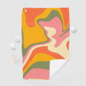 Groovy Liquified Marble Retro 60er Vintage Car Golfhandtuch (Insitu)