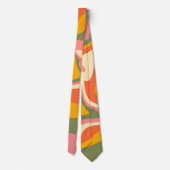 Groovy Liquified Marble Retro 60er Vintages Party Krawatte (Rückseite)