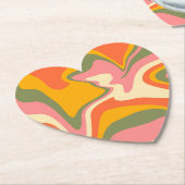 Groovy Liquified Marble Retro 60er Vintages Party Untersetzer (angewinkelt)