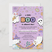 Groovy Little Boo Baby Shower Einladung (Vorderseite)