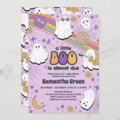 Groovy Little Boo Baby Shower Einladung (Vorne/Hinten)