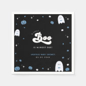 Groovy Little Boo Boy Halloween Baby Shower Ghost Serviette (Vorderseite)