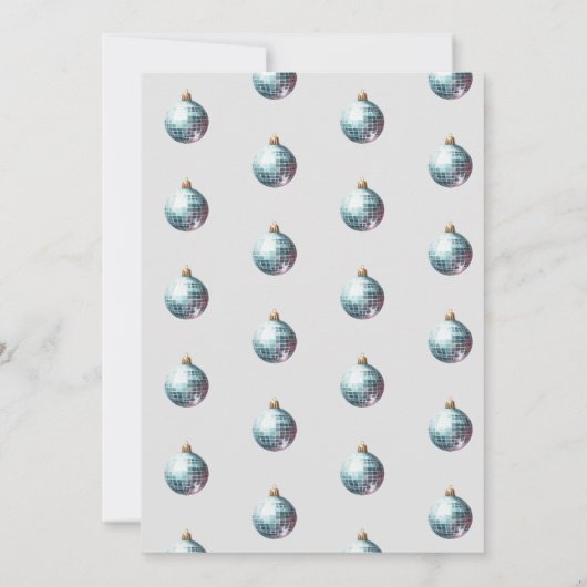 Groovy Little Christmas Disco Blue Christmas Party Einladung (Rückseite)