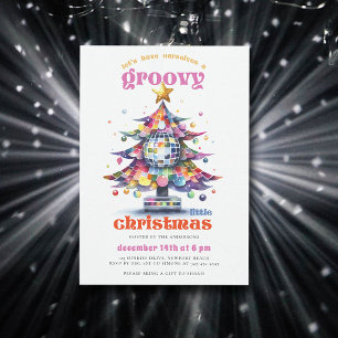 Groovy Little Christmas Disco Tree Weihnachts-Part Einladung