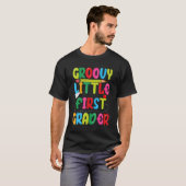 Groovy Little First Grader First Day Of School Fo T-Shirt (Vorne ganz)