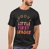 Groovy Little First Grader First Day Of School Fo T-Shirt (Vorderseite)