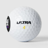 Groovy Live Laugh Lesbian LGBT Pride Golfball (Logo)