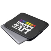Groovy Live Laugh Lesbian LGBT Pride Laptopschutzhülle (Vorne Knopf)