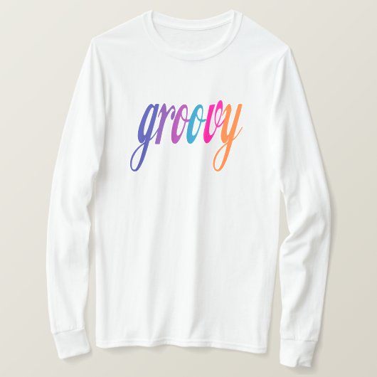 Groovy Long Sleeve Unisex T-Shirt (Design vorne)