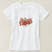 Groovy Love Personalized Valentine’s Gift Retro T- T-Shirt (Design vorne)