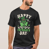 Groovy Lucky Shamrock Happy St Patrick's Day C Iri T-Shirt (Vorderseite)