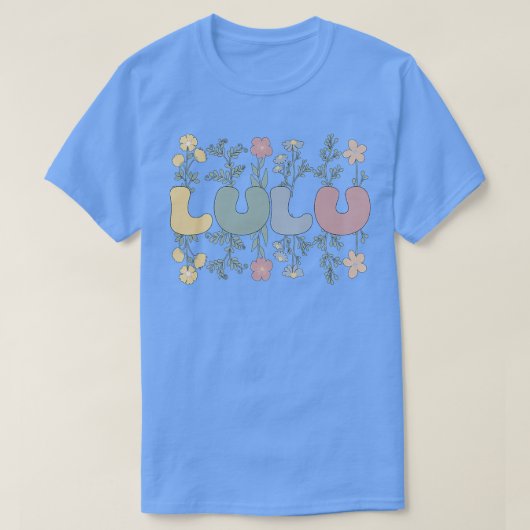 Groovy Lulu Grandmutter Blume Lulu Grandma  T-Shirt (Design vorne)