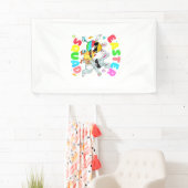 Groovy Lustiger Hase Ei Küken Ostern Squad Tag Män Banner (Insitu)