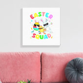 Groovy Lustiger Hase Ei Küken Ostern Squad Tag Män Leinwanddruck (Insitu (Wohnzimmer))