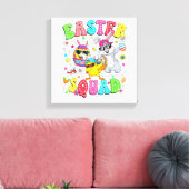 Groovy Lustiger Hase Ei Küken Ostern Squad Tag Män Leinwanddruck (Insitu (Wohnzimmer))