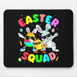 Groovy Lustiger Hase Ei Küken Ostern Squad Tag Män Mousepad