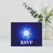 Groovy Magen Bar/Bat Mitzvah UAWG RSVP Karte (Stehend Vorderseite)
