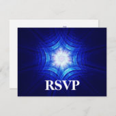 Groovy Magen Bar/Bat Mitzvah UAWG RSVP Karte (Vorne/Hinten)