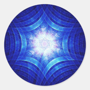 Groovy Magen Runder Aufkleber