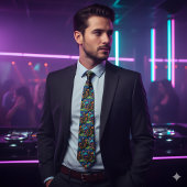 Groovy Magic Mushrooms - Retro Art Neck Tie Krawatte