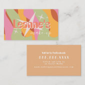 Groovy Makeup Salon Nails Trendy Star Visitenkarte (Vorne/Hinten)