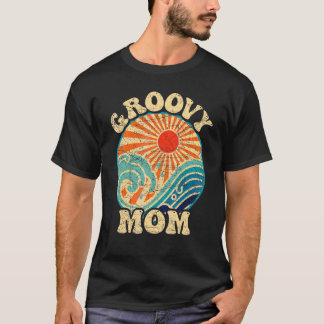 Groovy Mama 70er Ästhetische Nostalgie 1970er Retr T-Shirt