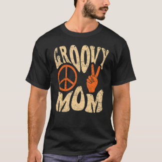 Groovy Mama 70er Ästhetische Nostalgie 1970er Retr T-Shirt