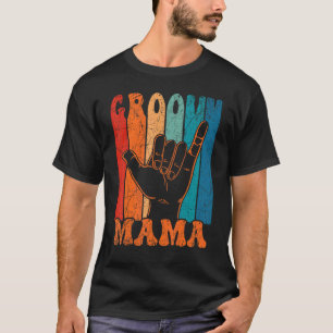 Groovy Mama 70er Ästhetische Nostalgie 1970er Retr T-Shirt