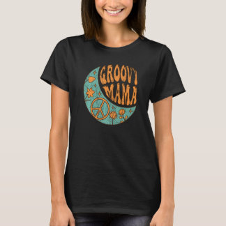 Groovy Mama 70er Ästhetische Nostalgie 1970er Retr T-Shirt