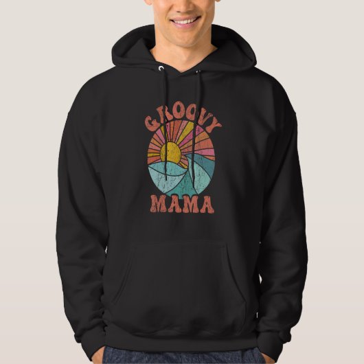 Groovy Mama 70s Aesthetic Nostalgia 1970's Retro M Hoodie (Vorderseite)